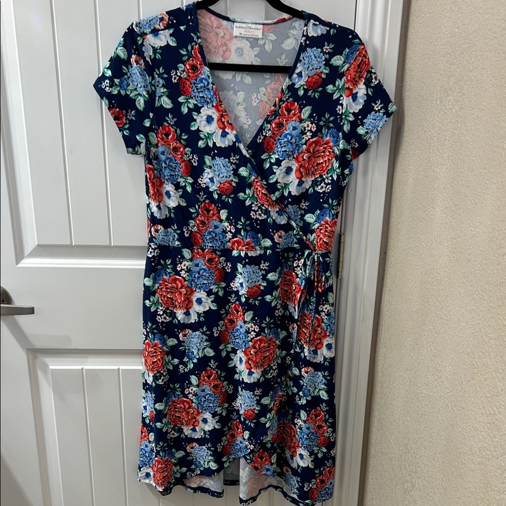 Bobbie Brooks Navy Floral Mini Dress